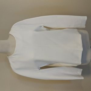 White tailored long-sleeved top